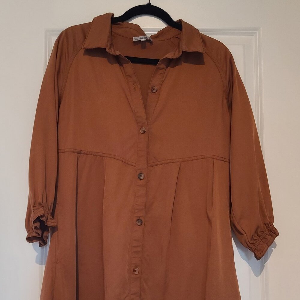 Wishlist Apperal button down brown dress size S